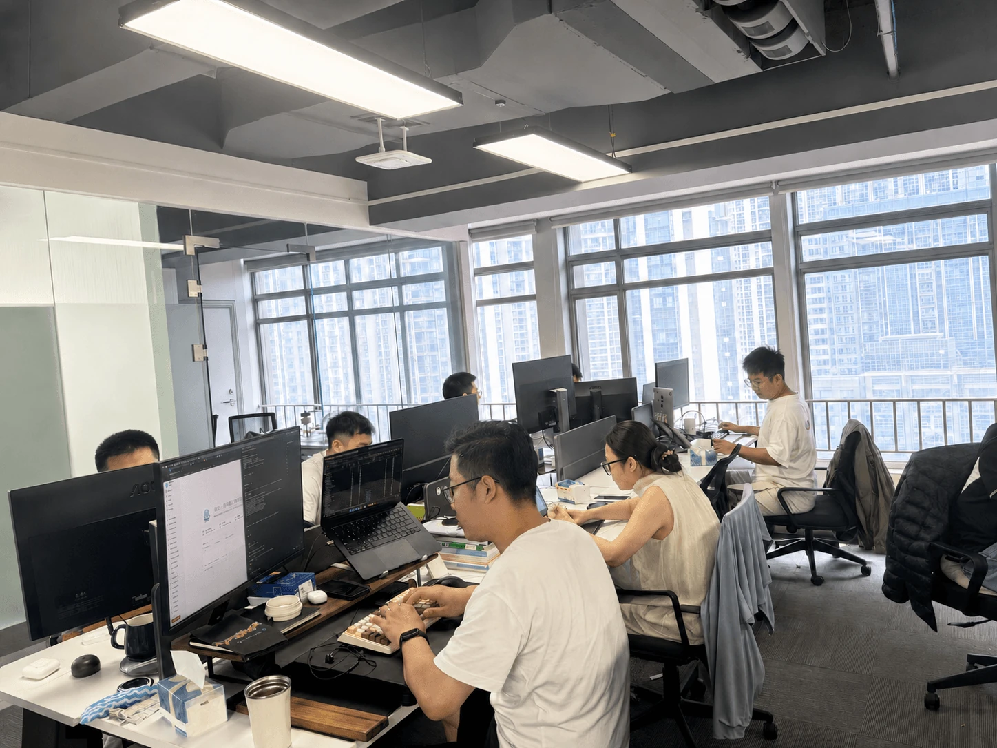 智慧矩阵真实研发团队工作现场
