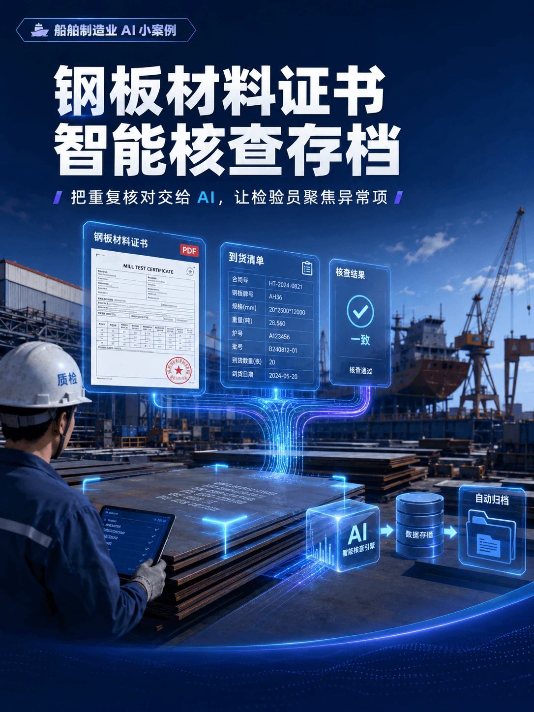 每月600张钢板证书,质检员不该一直做“找不同”文章配图